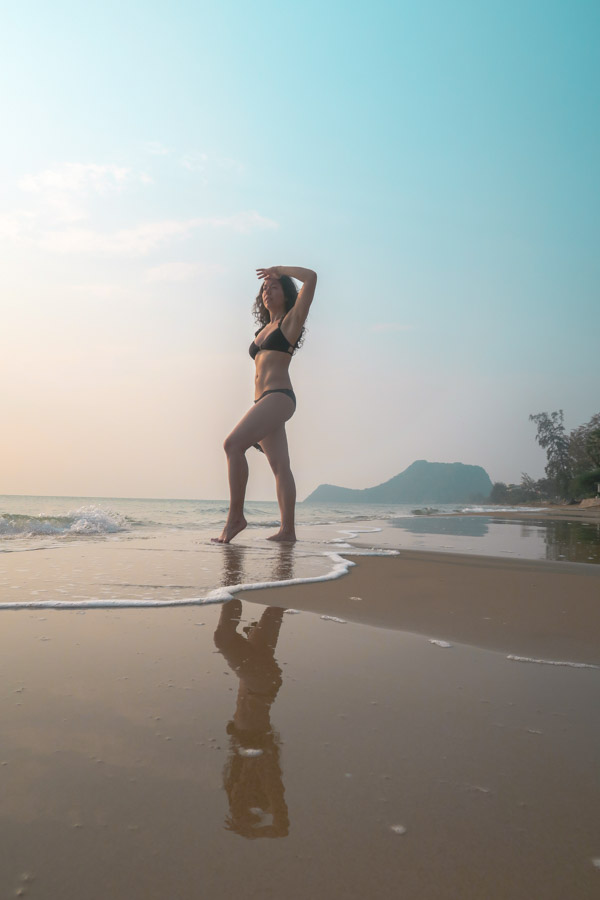 Me on the beach at Aleenta Hua Hin Pranburi