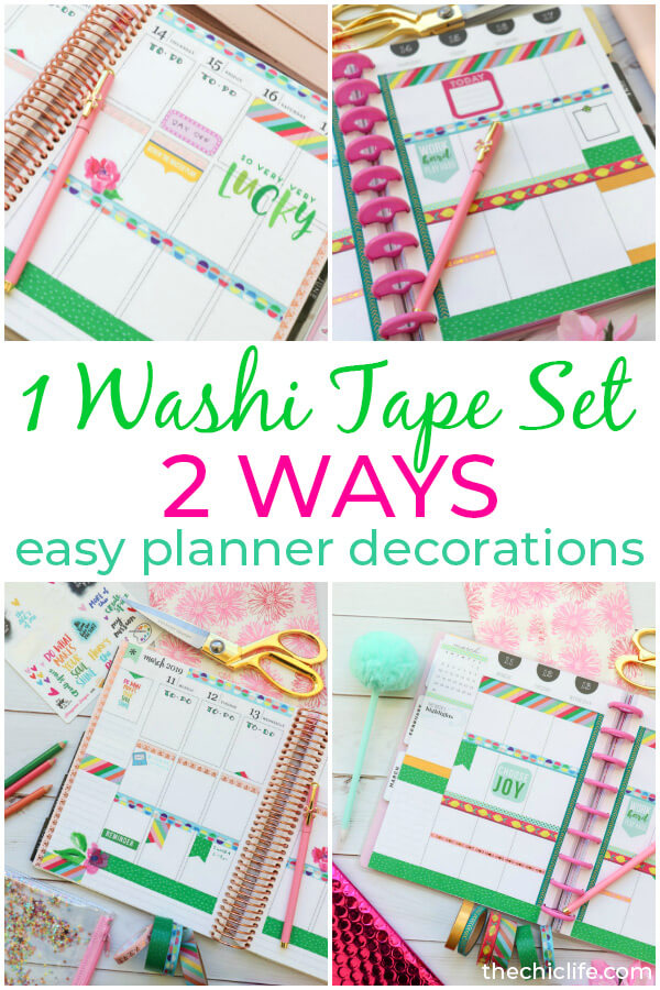 Washi Tape 2 Ways: Easy Planner Decoration Ideas