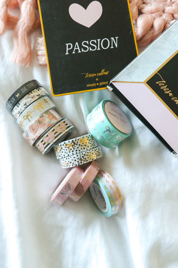 Click for photos and a video of this Simply Gilded Teresa Collins Washi Tape Haul | Cute Planner Supplies #planner #plannersupplies