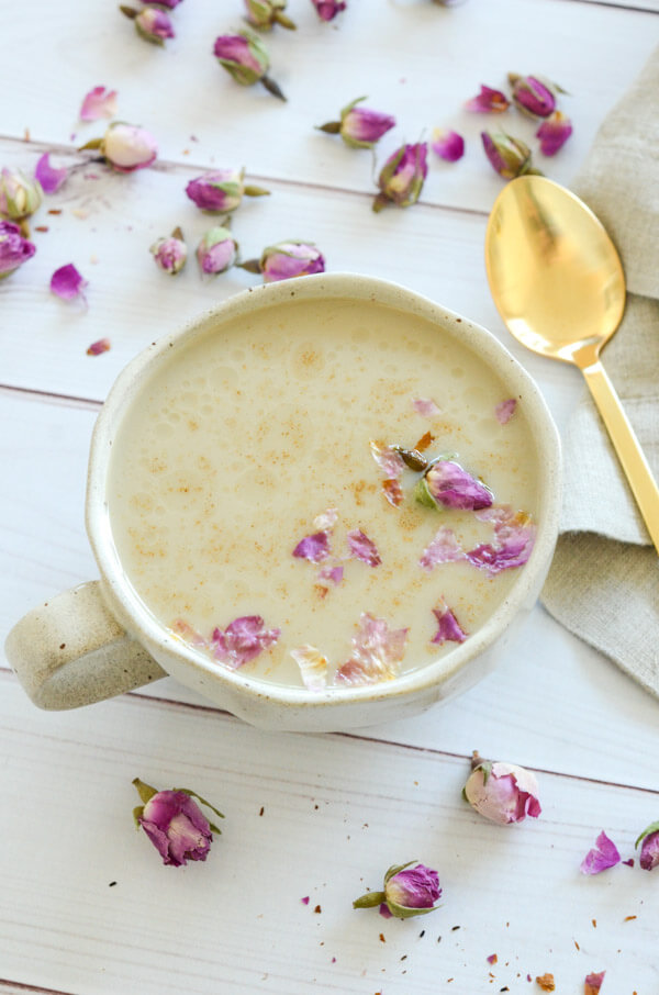 This naturally relaxing Tulsi Tea CBD Latte recipe may help you with anxiety, insomnia, and chronic pain. Plus it's delicious! Click for the recipe and dets #recipe #healthy #healthyrecipes #cleaneating #vegan #vegetarian #cbd #naturalwellness #holistichealth