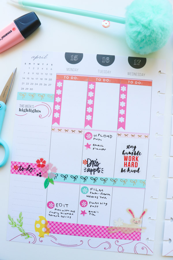 Click to watch this Plan with Me Easter Theme video | Happy Planner Decorations | April 2019 #planner #planning #plannerdecorations #plannerideas #happyplanner