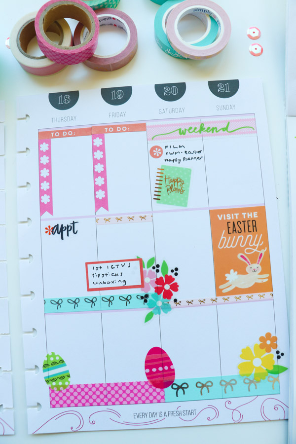 Click to watch this Plan with Me Easter Theme video | Happy Planner Decorations | April 2019 #planner #planning #plannerdecorations #plannerideas #happyplanner