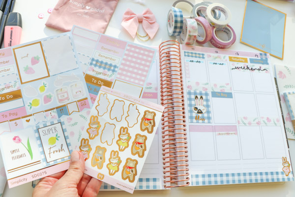 Click to watch this Plan with Me featuring the Simply Gilded March Subscription Box 2019 | Pretty Spring planner decorations #planner #plannerdecorations #plannerdecorating #plannerideas