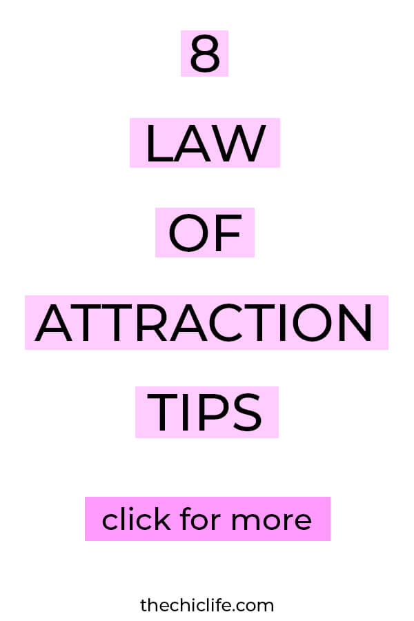 Love Law of Attraction? Here are 8 Law of Attraction tips to help your manifestation game stay strong! Great tips for beginners! #lawofattraction #loa #manifestation #manifest #personalgrowth #personaldevelopment #woowoo #changeyourlife  #goodvibes #manifestlove #highvibes #spirituality #theuniverse