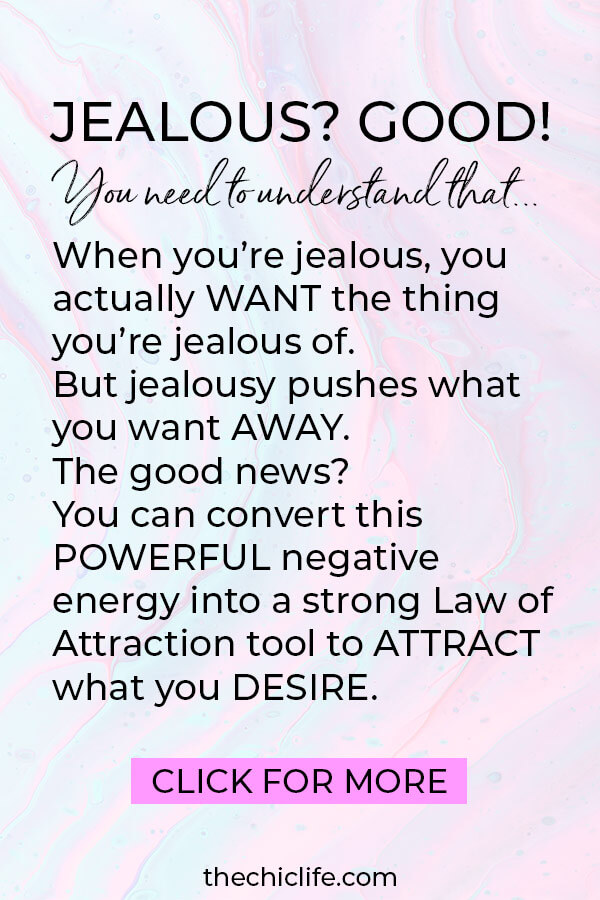 Are you letting jealousy push your manifestation AWAY? USE IT to ATTRACT instead. Click to learn how! #lawofattraction #loa #manifestation #manifest #personalgrowth #personaldevelopment #woowoo #changeyourlife  #goodvibes #manifestlove #highvibes #spirituality #theuniverse 