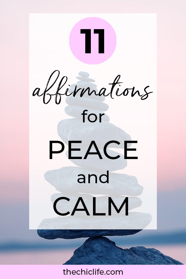 Click for 11 affirmations for peace and calm. Relax, de-stress, and manage overwhelm with these soothing affirmations #lawofattraction #loa #manifestation #manifest #personalgrowth #personaldevelopment #goodvibes #highvibes #spirituality #theuniverse #mindset #quote #affirmation #stressmanagement