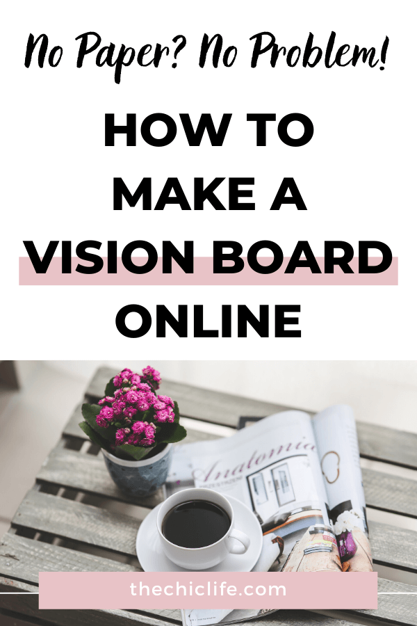 No paper? No problem! Learn how you can make a vision board online for FREE with these simple steps. Video tutorial included! #lawofattraction #loa #manifestation #manifest #personalgrowth #personaldevelopment #goodvibes #highvibes #spirituality #theuniverse #mindset #LawOfVibration #successhabits #visionboard