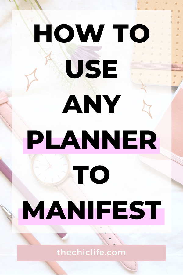 Use your planner to manifest ANYTHING with the Law of Attraction. These simple post and video tutorials are great for planner lovers who want to attract their desires. #lawofattraction #loa #manifestation #manifest #LawOfVibration #successhabits #planner #erincondren #manifestationplanner