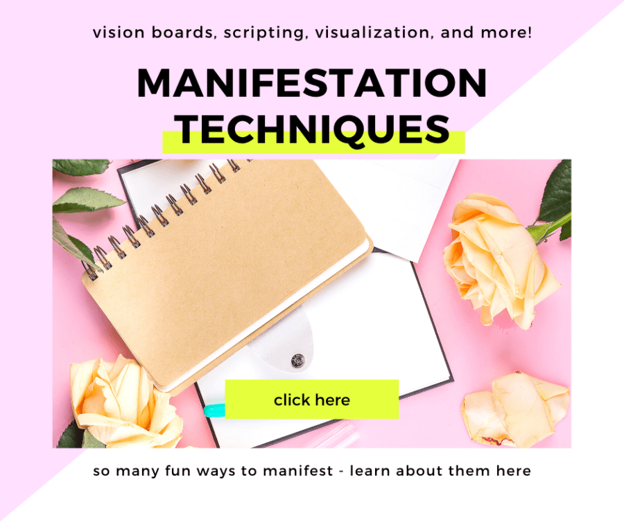 get Manifestation Techniques - learn about vision boards, scripting, affirmations, visualization, and more! #manifestation #lawofattraction