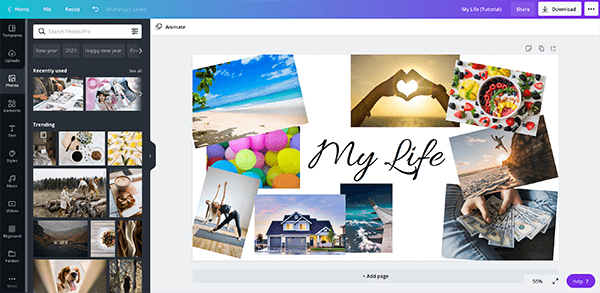 How To Make a Digital Vision Board Using Canva