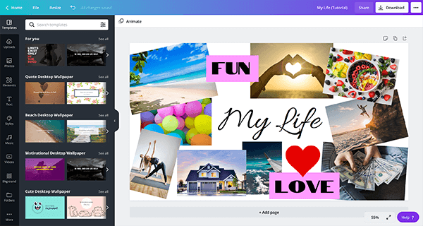 2024 Digital Vision Board Canva Template Vision Board Template