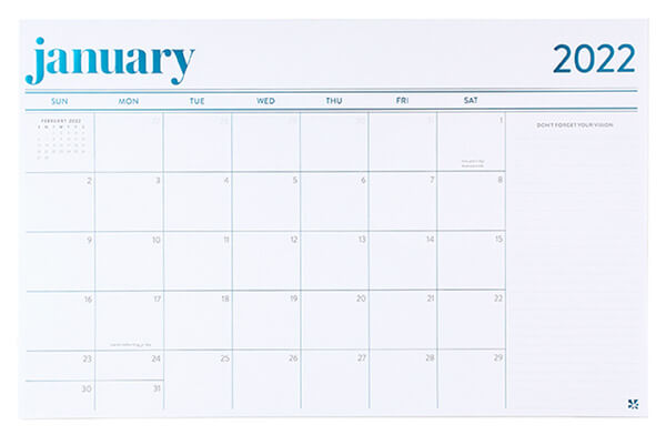 Erin Condren Metallic Monthly Deskpad Calendar / Planner