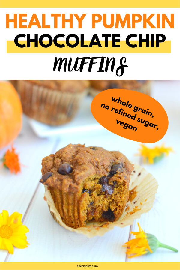 Healthy Pumpkin Chocolate Chip Muffins