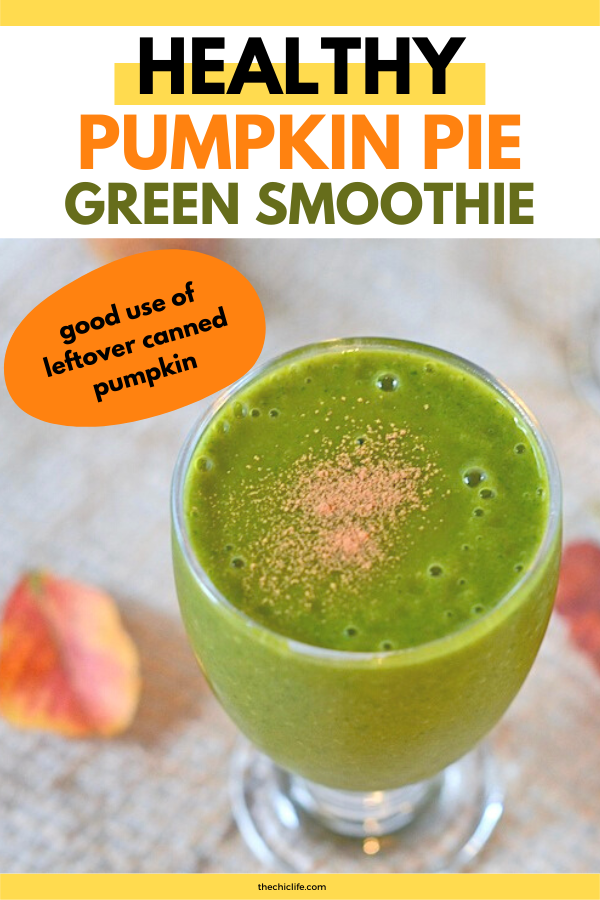 Healthy Pumpkin Pie Green Smoothie