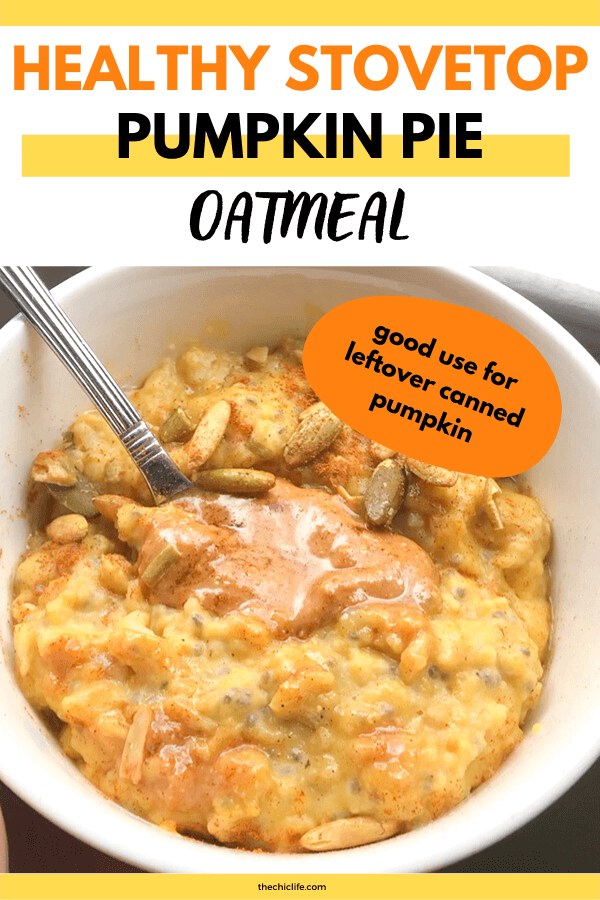 Healthy Stovetop Pumpkin Pie Oatmeal