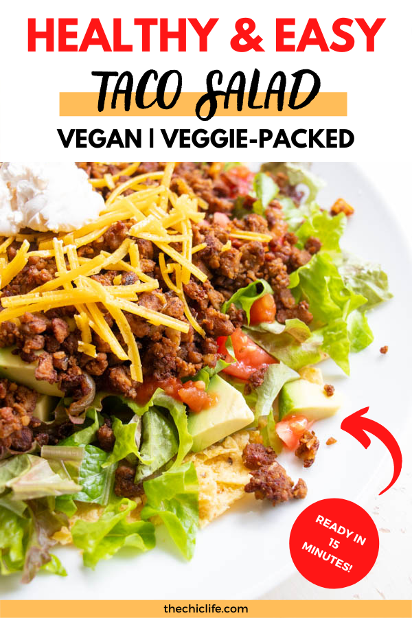 Healthy & Easy Taco Salad | Vegan & Veggie-Packed Salad