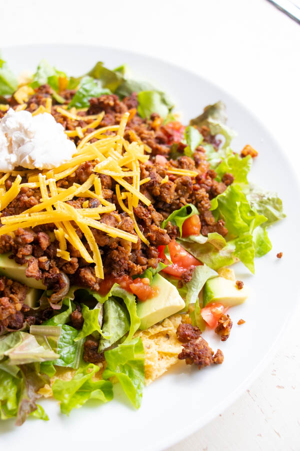 Healthy Vegan Taco Salad Bowl Recipe