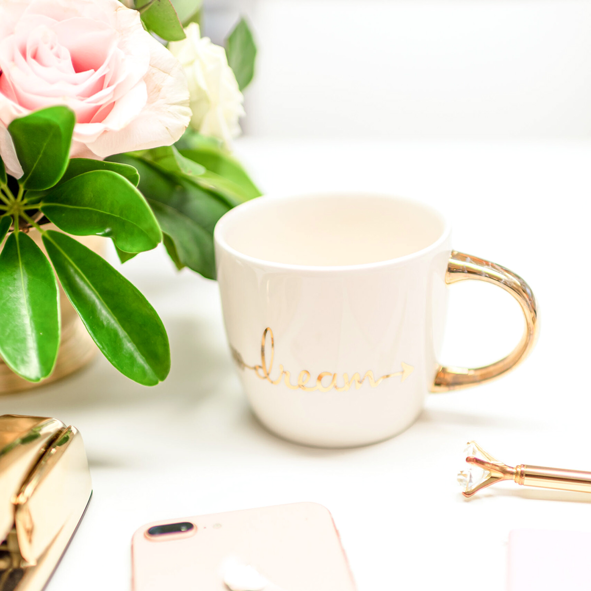 Dream mug, flowers, flaylay