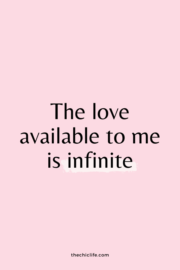 The love available to me is infinite