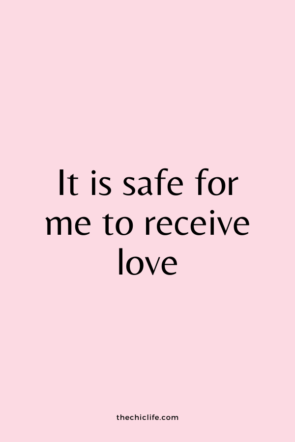 It is safe for me to receive love