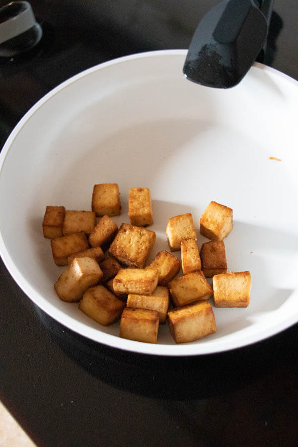 Re-heating Simple Soy Roasted Tofu Recipe leftovers