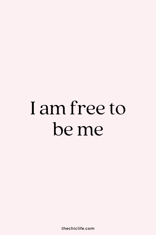 I am free to be me