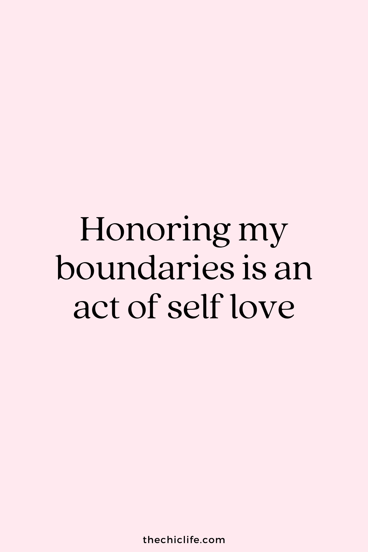 Honoring my boundaries is an act of self love