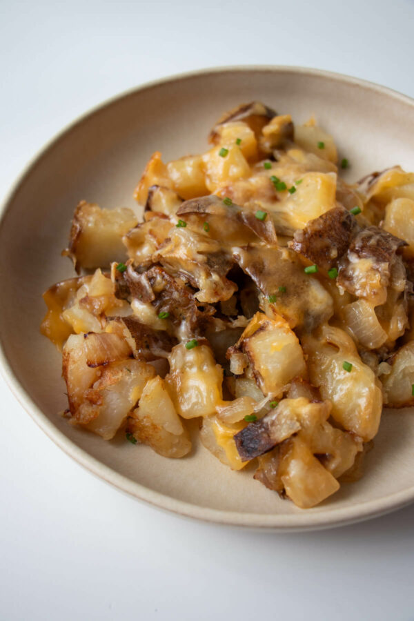 Quick and Easy Cheesy Leftover Baked Potato Hash Browns Recipe - The