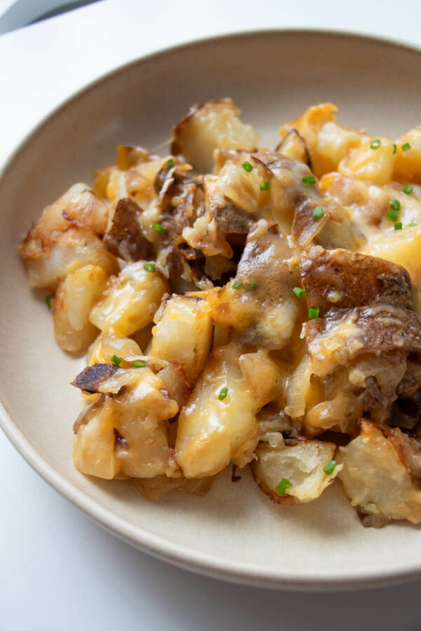 Quick and Easy Cheesy Leftover Baked Potato Hash Browns Recipe - The