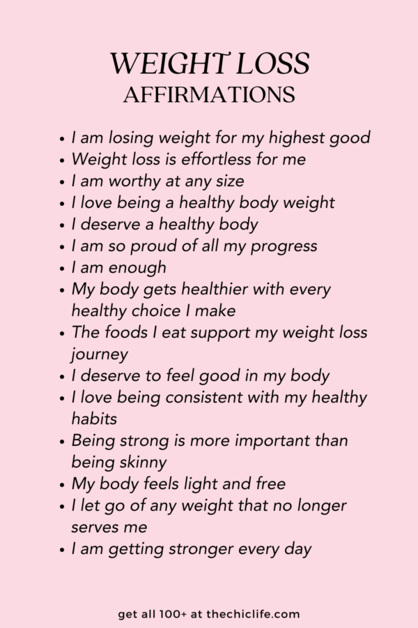 View of 111 Best Weight Loss Affirmations (To Support Your Healthy Weight ...