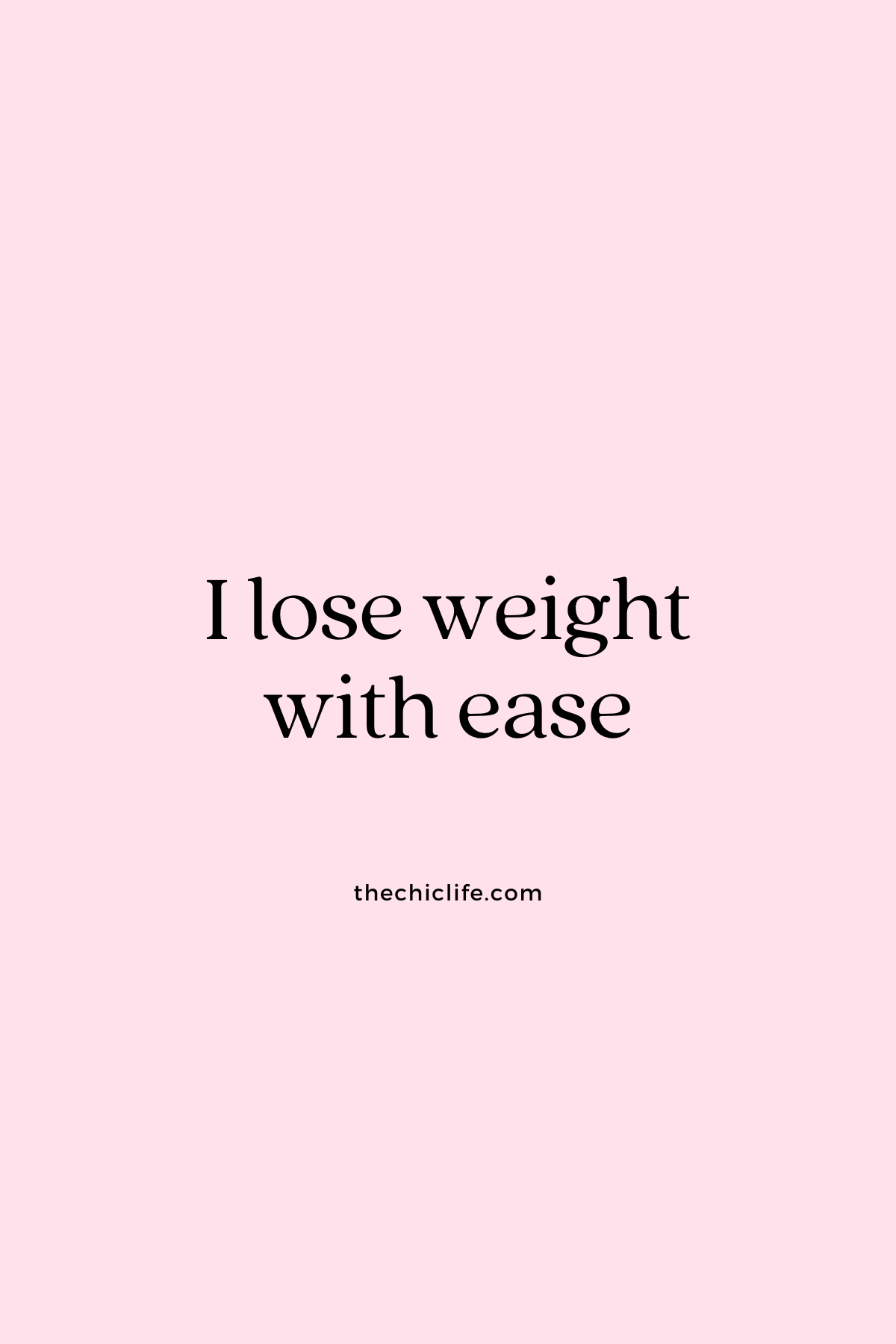 Text graphic says: I lose weight with ease