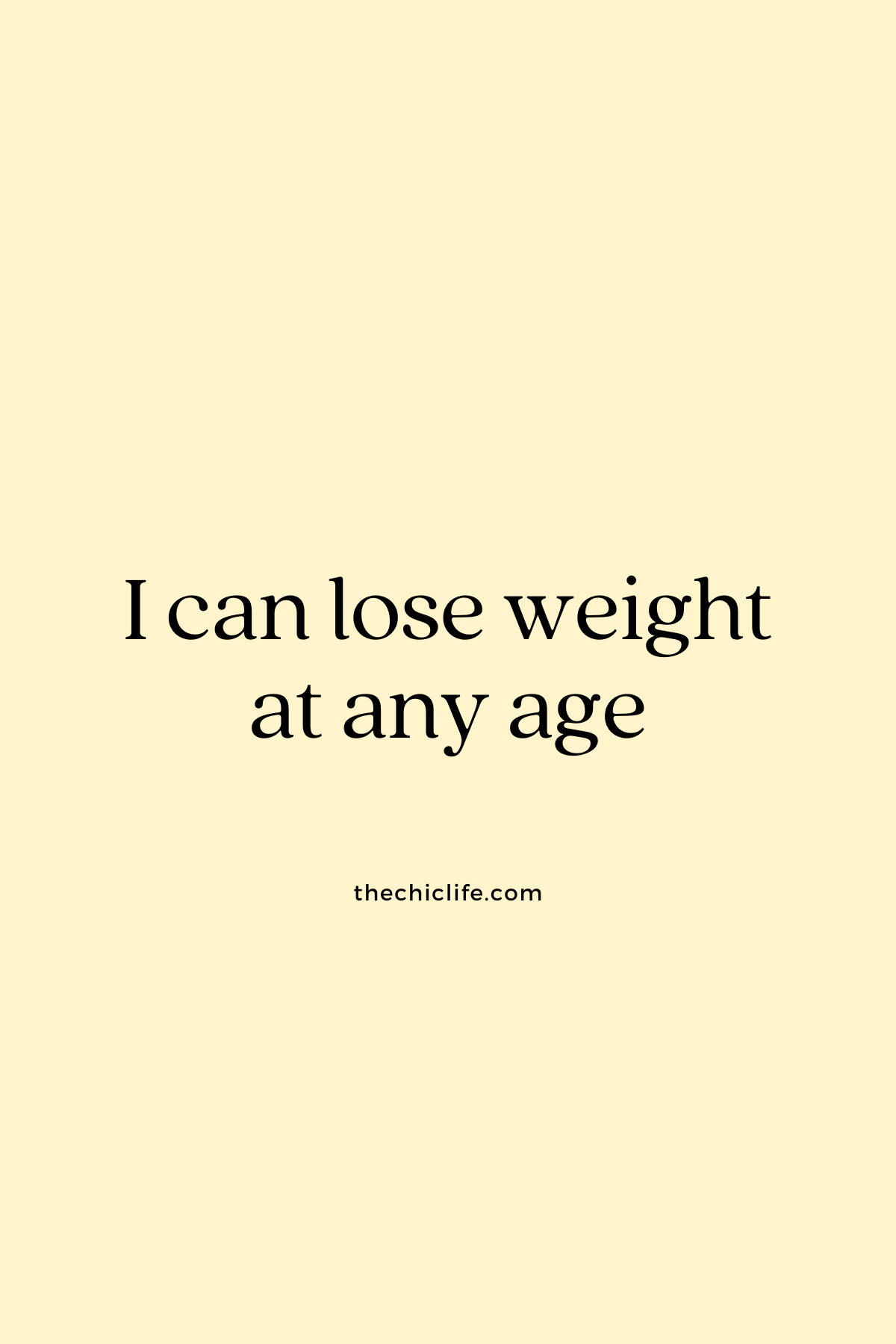 Text graphic says: I can lose weight at any age
