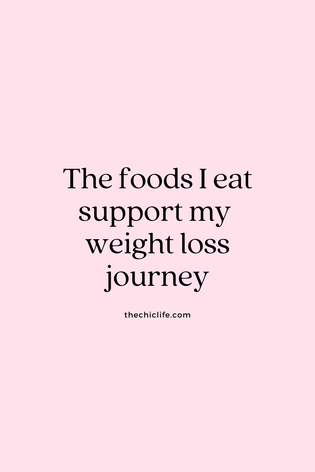 Text graphic says: The foods I eat support my weight loss journey